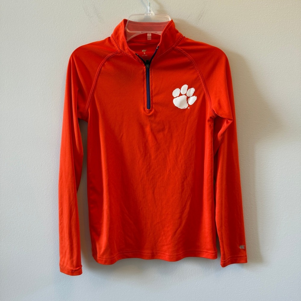 Boys Clemson Tigers Quarter-Zip Pullover | Size Small